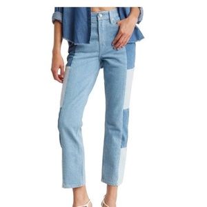 Good American Patchwork High Waist Light Was Jeans